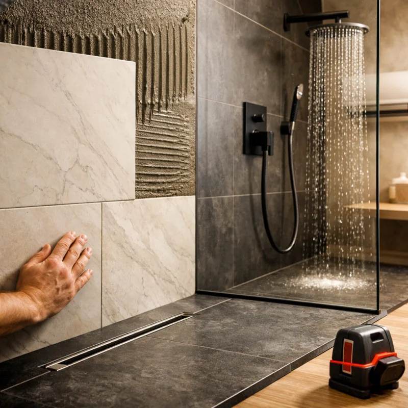 Rénovation de salle de bains et douche italienne à Cagnes-sur-Mer